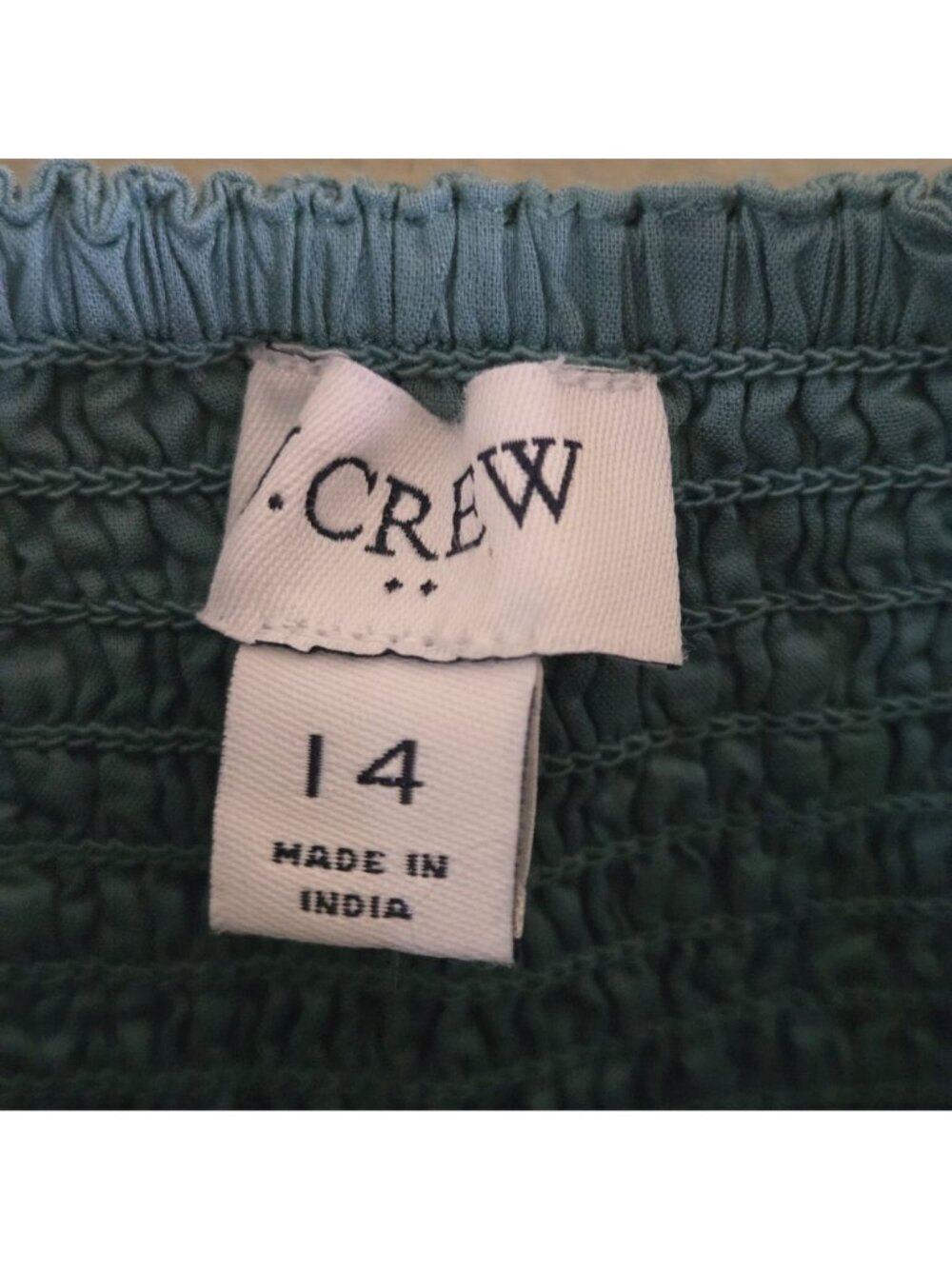 J.Crew NWT Eyelet Midi Dress Mineral Green Pockets Sweetheart Neckline Size 14 - Picture 11 of 13